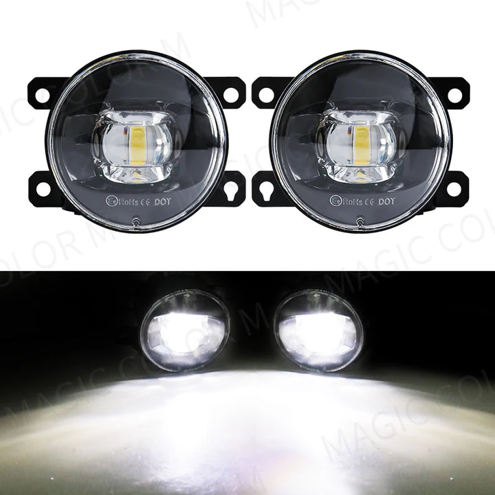 LED Fog Light For Citroen Ford Honda Suzuki Isuzu Mitsubishi Renault Auto Car Fog Lamp 8000LM 30W White Yellow 12V Waterproof - Carmodza.com