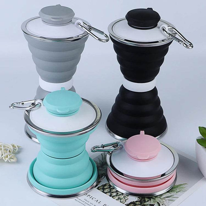 Foldable Car Travel Water Bottle - 500ml Portable Silicone - Carmodza.com
