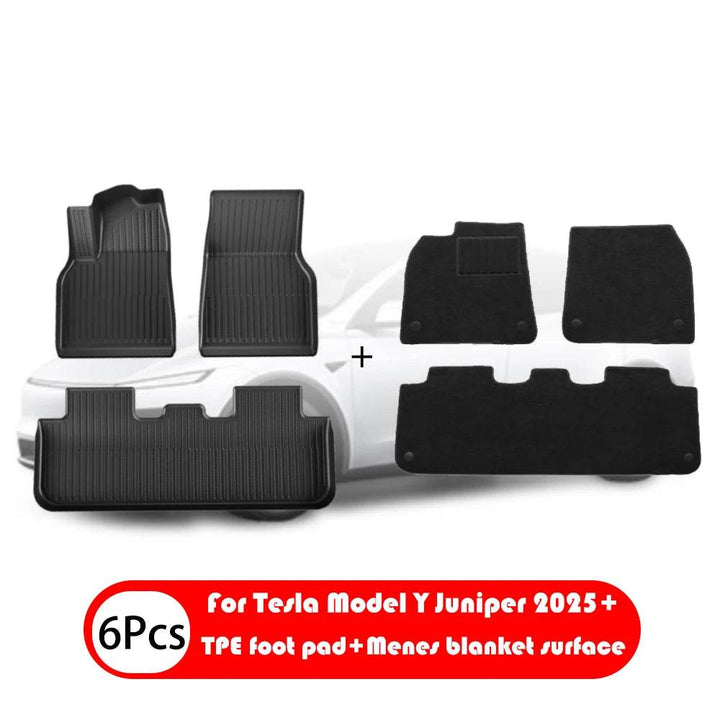 Tesla Model Y 2025 Mats - TPE Waterproof Floor Protection - Carmodza.com