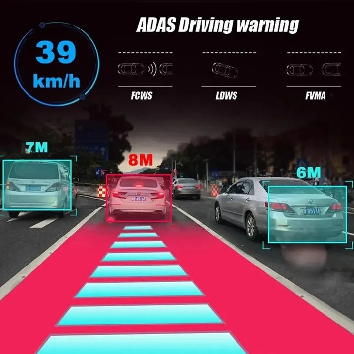 Car Dash Cam Full HD 1080P with ADAS and Night Vision - Carmodza.com