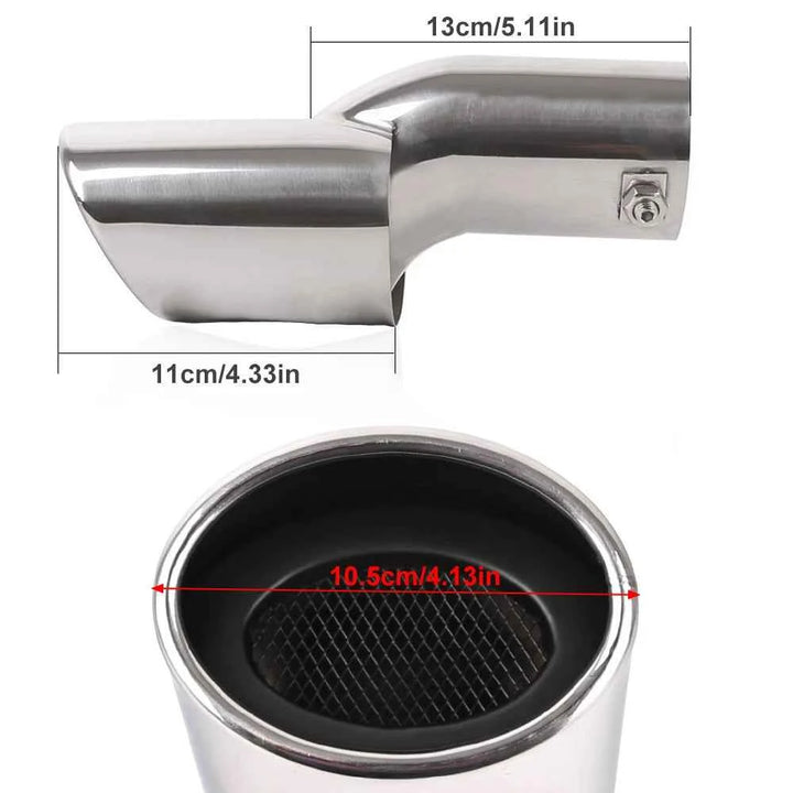 Car Exhaust Tip, 6.3cm Inlet Stainless Steel Exhaust Tips, Chrome Polished Tailpipe Tip, Muffler Tip Pipes for Honda Civic 10th