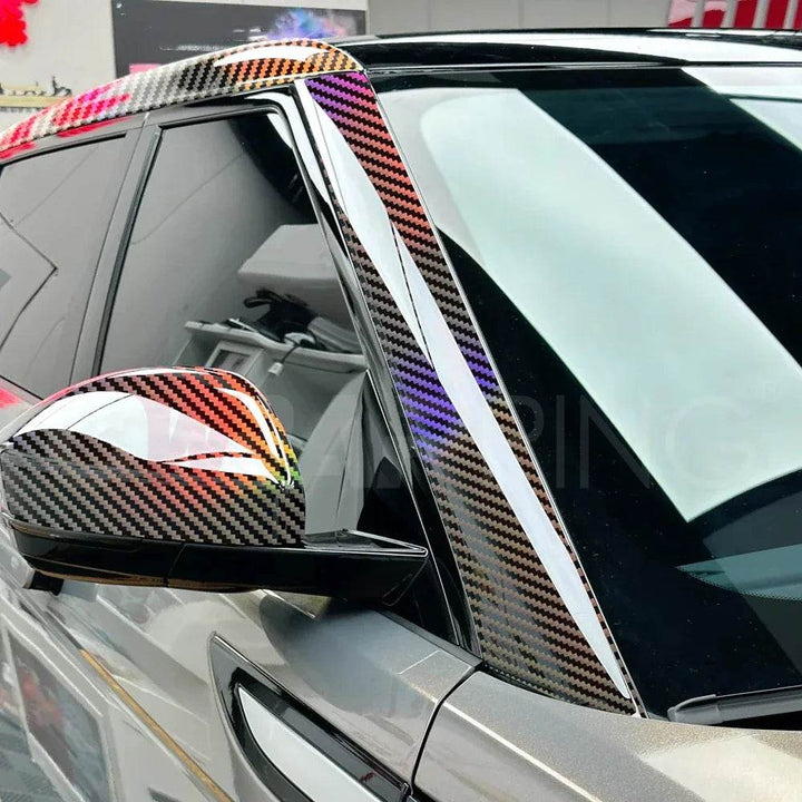 Holographic Carbon Fiber Vinyl Wrap | Glossy Car Sticker Film - Carmodza.com