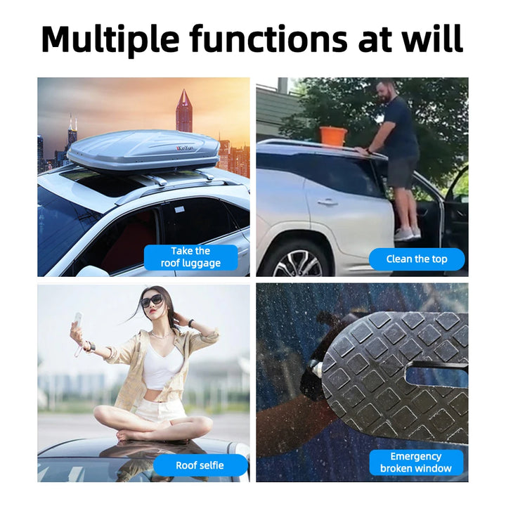 Foldable Car Roof Access Step | Universal Door Latch Hook Pedal - Carmodza.com