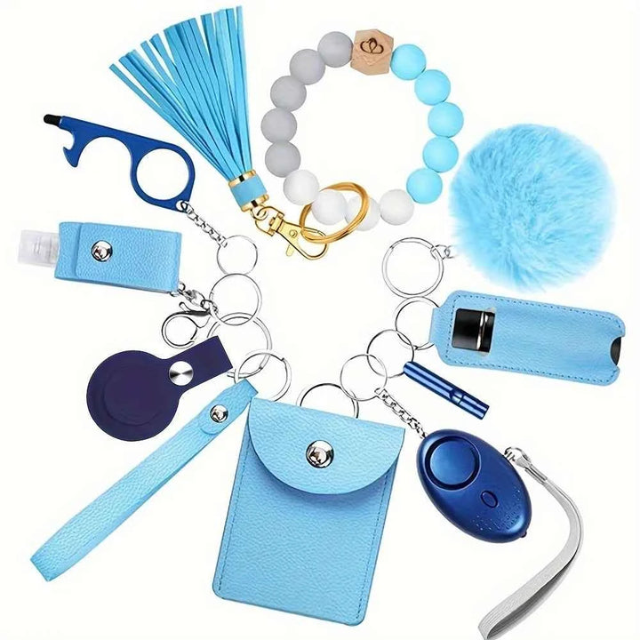 Women's Car Safety Keychain Set | 12-Piece Personal Alarm Kit - Carmodza.com