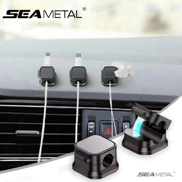 Magnetic Car Cable Organizer Clips | 10Pcs Self-Adhesive Holders - Carmodza.com