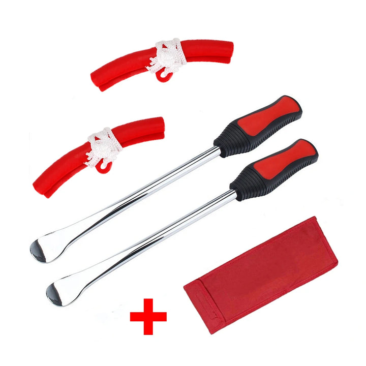 Tire Spoon Lever Tool Kit with Rim Protectors for Easy Tire Repair - Carmodza.com