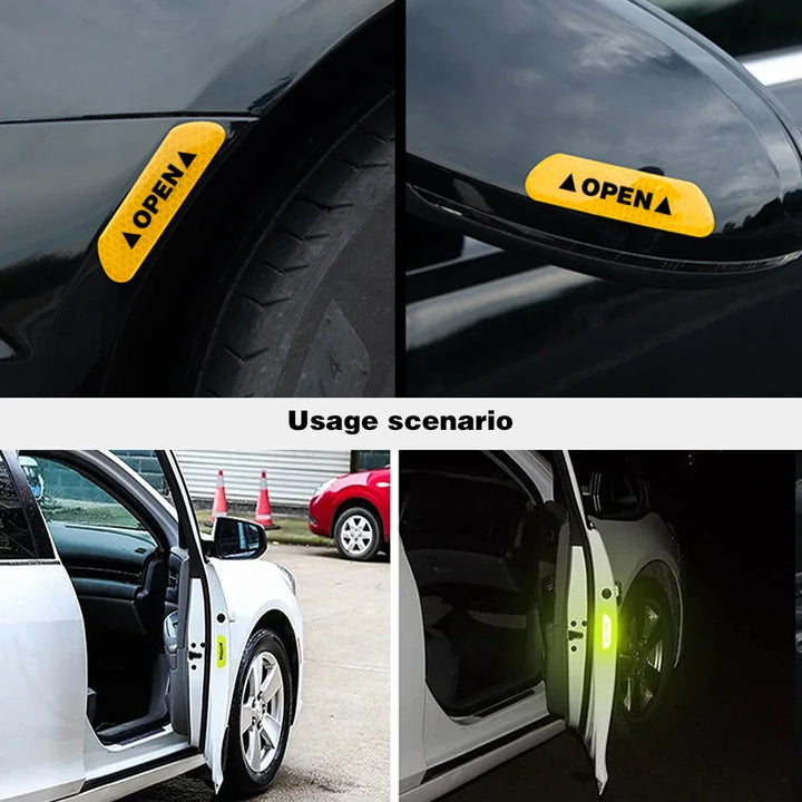 Car Door Reflective Warning Stickers | High-Visibility Safety Decals - Carmodza.com