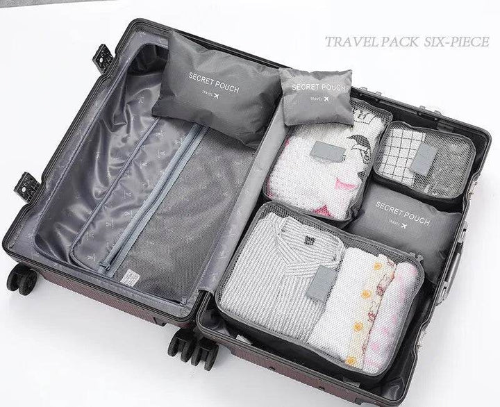 Travel Clothes Storage Bags Set - 6Pcs Luggage Organizer - Carmodza.com