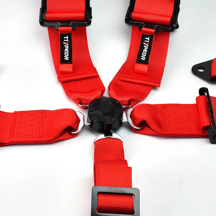 3-Inch Red Racing Harness Seat Belt for Performance Cars - Carmodza.com