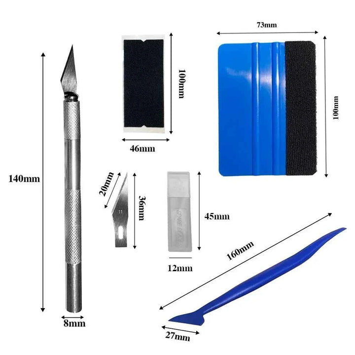 Car Film Wrap Tool Kit Squeegee Vinyl Wrapping Film Window Tint Tool Suede Scraper Squeegee Sets Tint Tools for Car Accessories