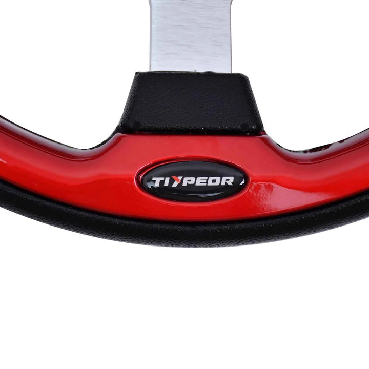 Universal Racing Steering Wheel 13-Inch Sport PU Leather Grip - Carmodza.com