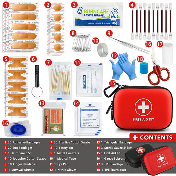 Car Emergency First Aid Kit - 103 Piece Medical Kit - Carmodza.com