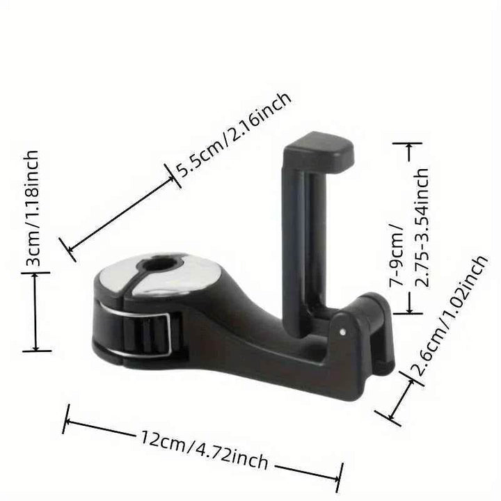 Multifunction Rear Headrest Hook for Car Phone – 2-in-1 Hanger Mount - Carmodza.com