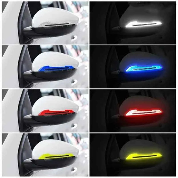 Car Reflective Stickers Traceless Protective Sticker – Rearview Mirror Safety Strips - Carmodza.com