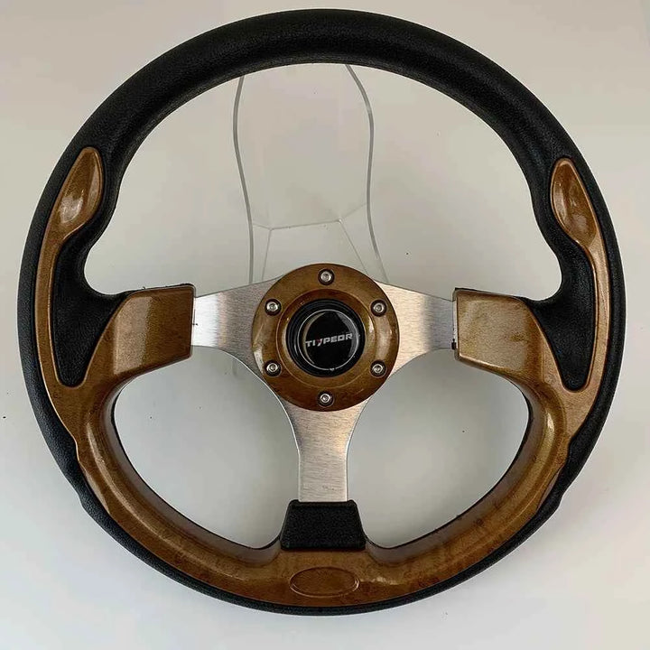 Universal Racing Steering Wheel 13-Inch Sport PU Leather Grip - Carmodza.com