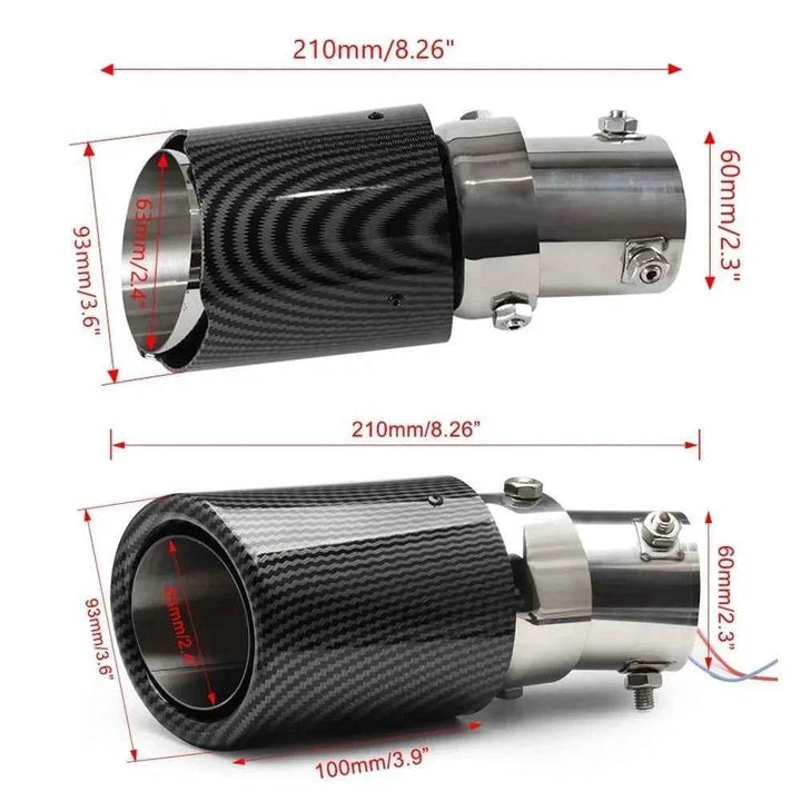Universal Car Exhaust Muffler Pipe LED Red/Blue Light Tail Tip - Carmodza.com