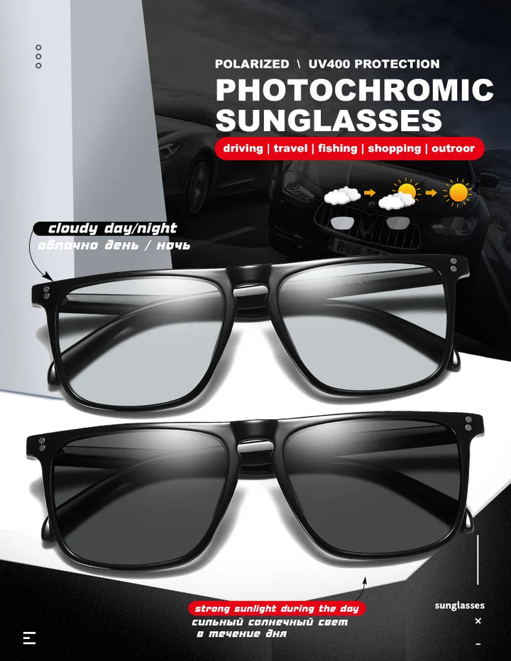 Photochromic Polarized Driving Sunglasses for Day & Night Vision - Carmodza.com
