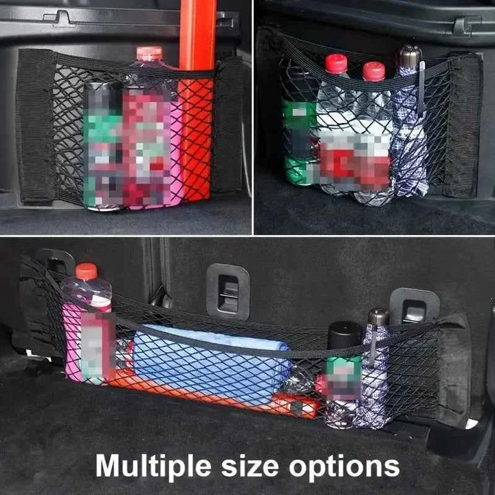 Car Trunk Mesh Organizer Net | Double-Layer Vehicle Storage Bag - Carmodza.com