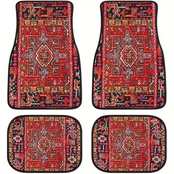 Bohemian Car Foot Mats Universal - 4 Piece Set - Carmodza.com