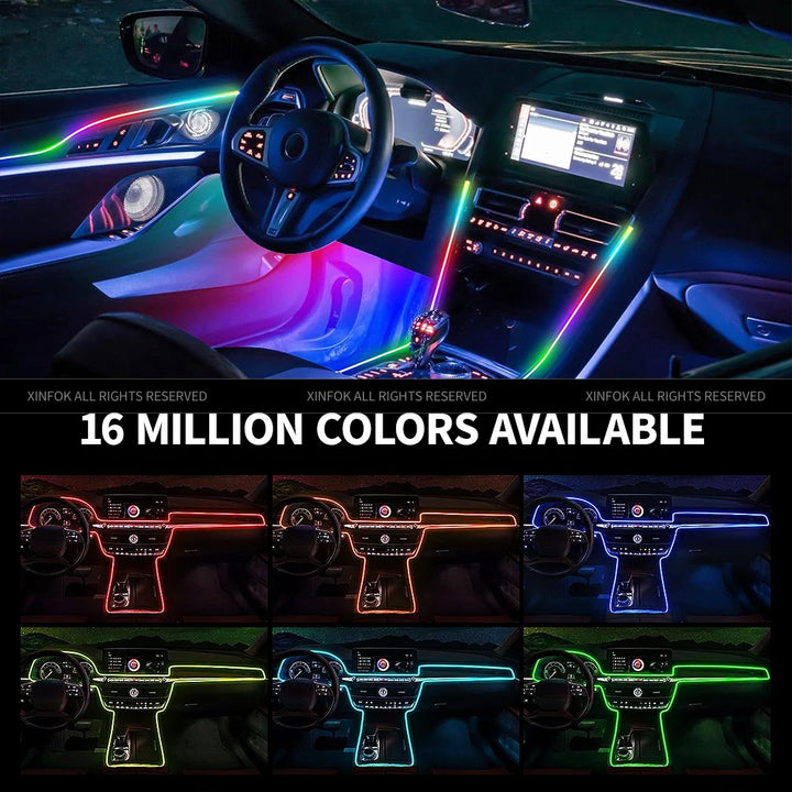 Car Interior LED Ambient Lights | App and Remote Control - Carmodza.com