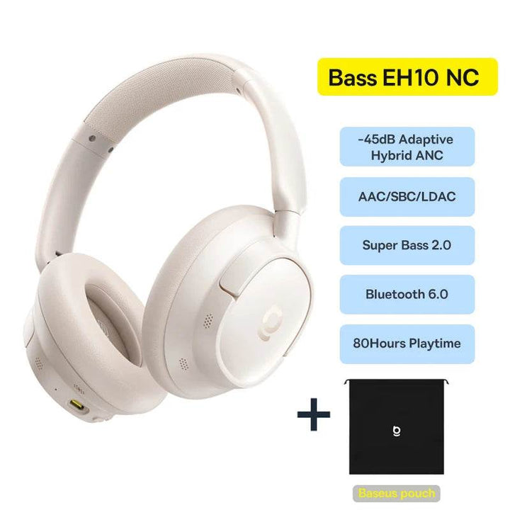 Baseus Wireless Noise Canceling Headphones - 120H Playtime - Carmodza.com
