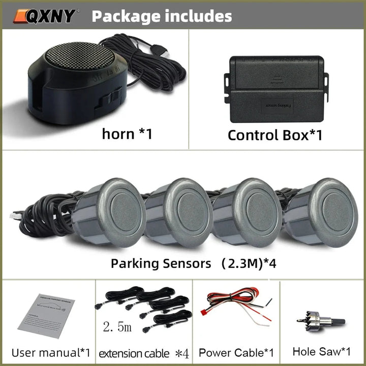 Universal Front Parking Radar System with Smart Buzzer Alarm - Carmodza.com