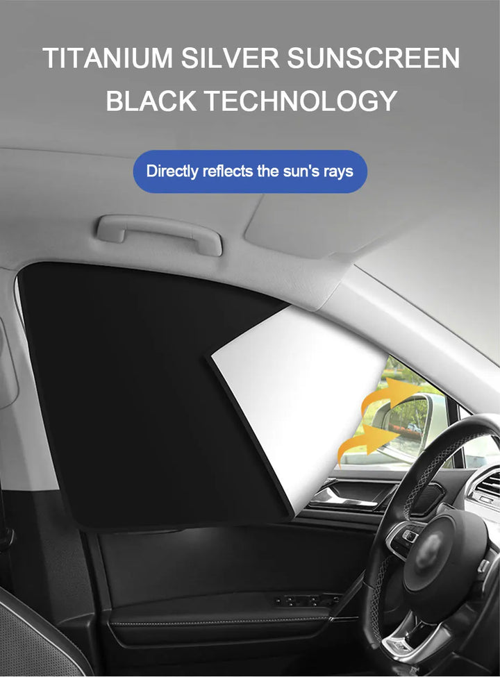 Magnetic Car Window Sun Shade - UV Protection Curtains - Carmodza.com