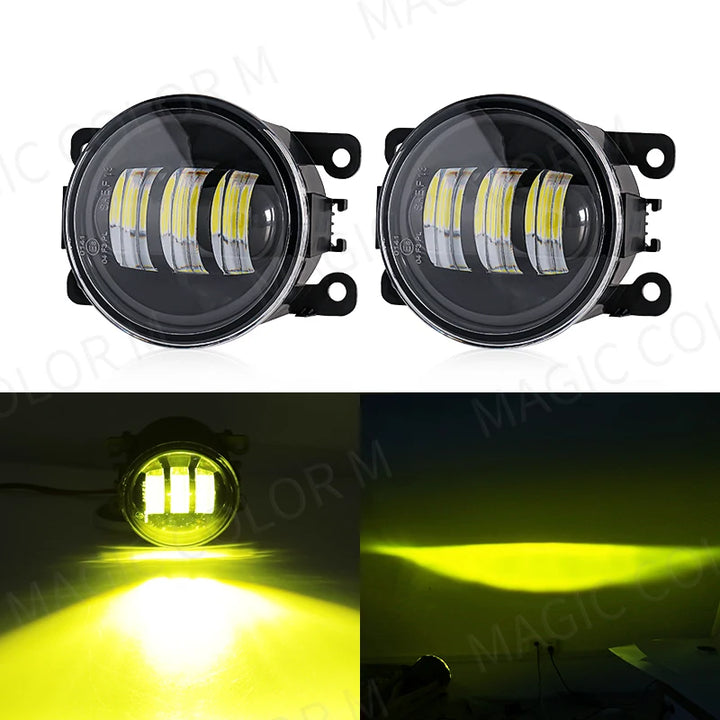 LED Fog Light For Citroen Ford Honda Suzuki Isuzu Mitsubishi Renault Auto Car Fog Lamp 8000LM 30W White Yellow 12V Waterproof - Carmodza.com