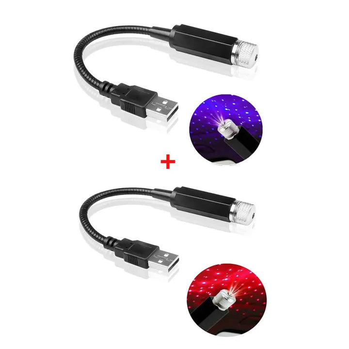 Galaxy Star Projector Lamp - Adjustable USB Powered LED Night Light for Car Roof - Carmodza.com