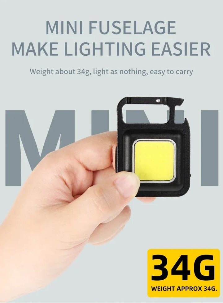 Rechargeable Car Keychain Flashlight with Magnet & Bottle Opener - Carmodza.com