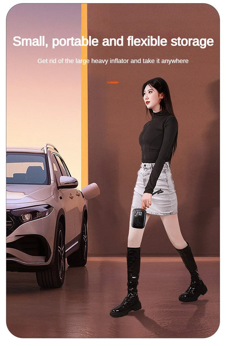 Wireless Portable Car Air Pump | 150PSI Rechargeable Inflator - Carmodza.com
