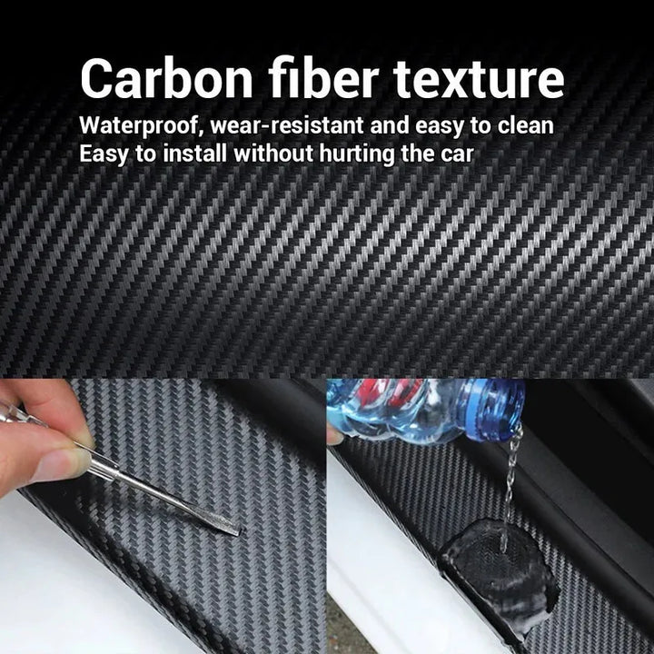 Carbon Fiber Door Sill Protector | Anti-Scratch Guard Tape - Carmodza.com