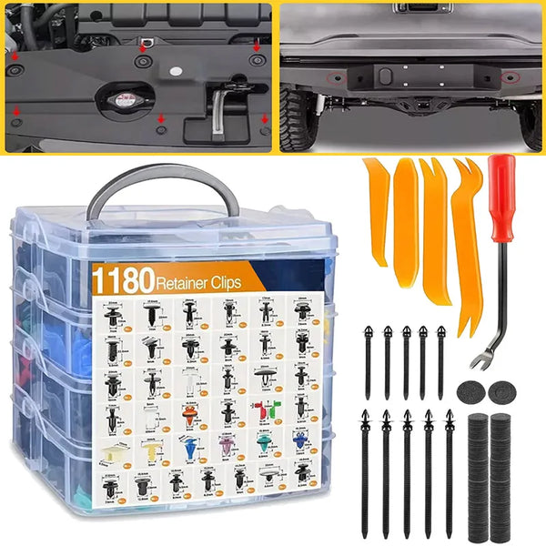 Universal Car Retainer Clips Kit with Fastener Remover Tool - Carmodza.com