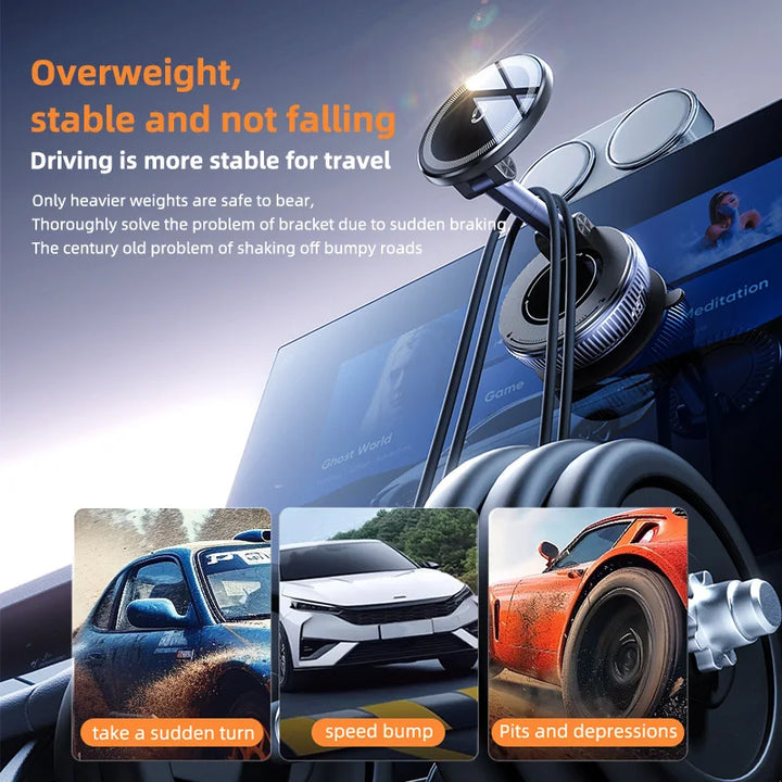 Magnetic Car Phone Holder Mount | 360° Rotating & Foldable - Carmodza.com