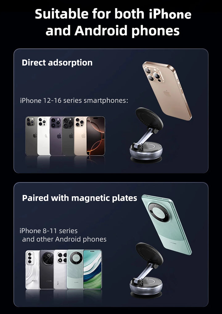 Magnetic Car Phone Holder Mount | 360° Rotating & Foldable - Carmodza.com