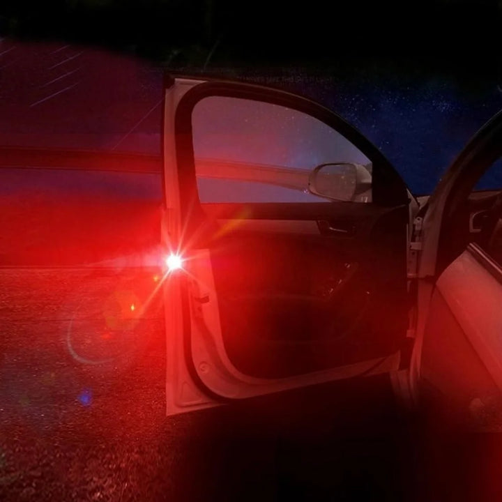 Car Door Light Warning Light - Red LED Anti-Collision Wireless Alarm Lamp (2PCS) - Carmodza.com