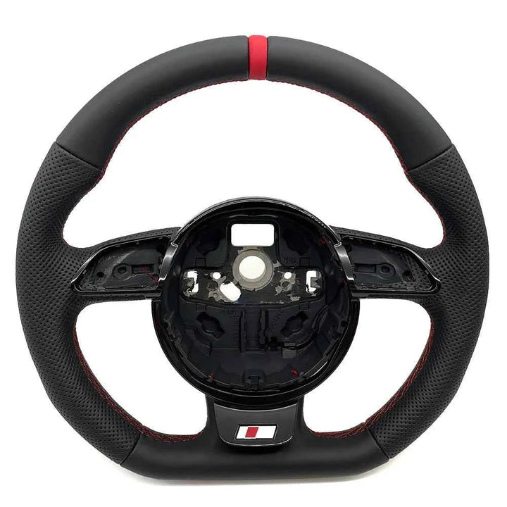 Custom Audi Perforated Steering Wheel for A3 A4 S4 S5 Models - Carmodza.com