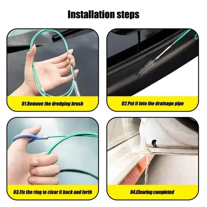 Car Sunroof Drain Cleaning Brush | Flexible 3m Dredge Tool - Carmodza.com