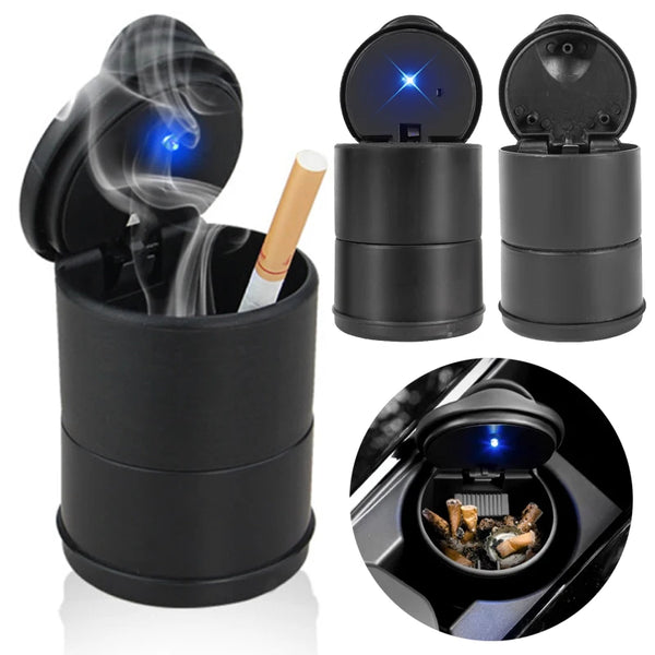 Car LED Ashtray Storage Cup – Portable Auto Garbage Container - Carmodza.com