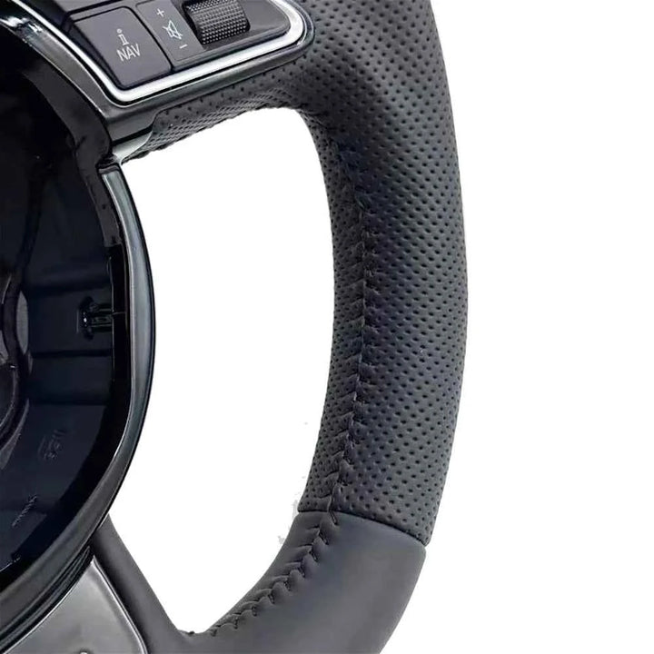 Custom Audi Perforated Steering Wheel for A3 A4 S4 S5 Models - Carmodza.com