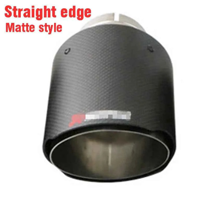 New Car bright Carbon Fiber Muffler Tip Exhaust System Pipe Mufflers Matte Universal Crimping Stainless steel Black exhaust tip