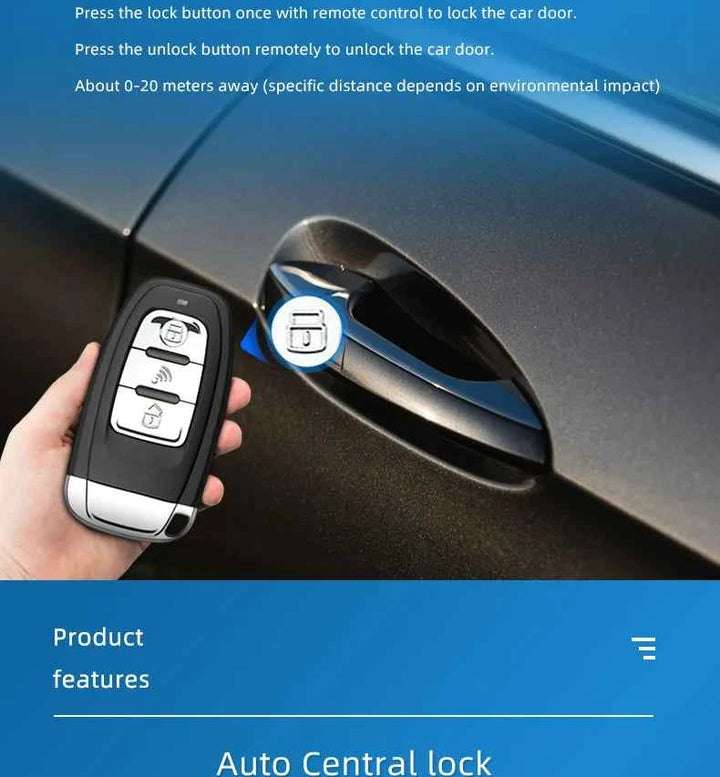 Universal Car Alarm Auto Start Stop System Remote Control Engine Ignition Autostart Kit Keyless Push Start System Car Accessorie