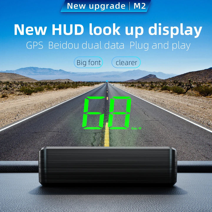 Car GPS HUD Speedometer | Universal M2 Plug & Play Display - Carmodza.com