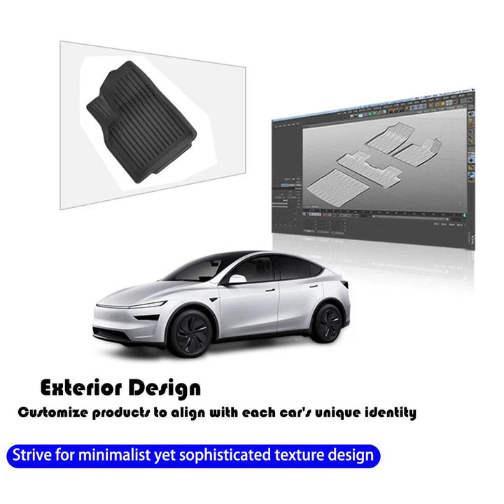 Tesla Model Y 2025 Mats - TPE Waterproof Floor Protection - Carmodza.com