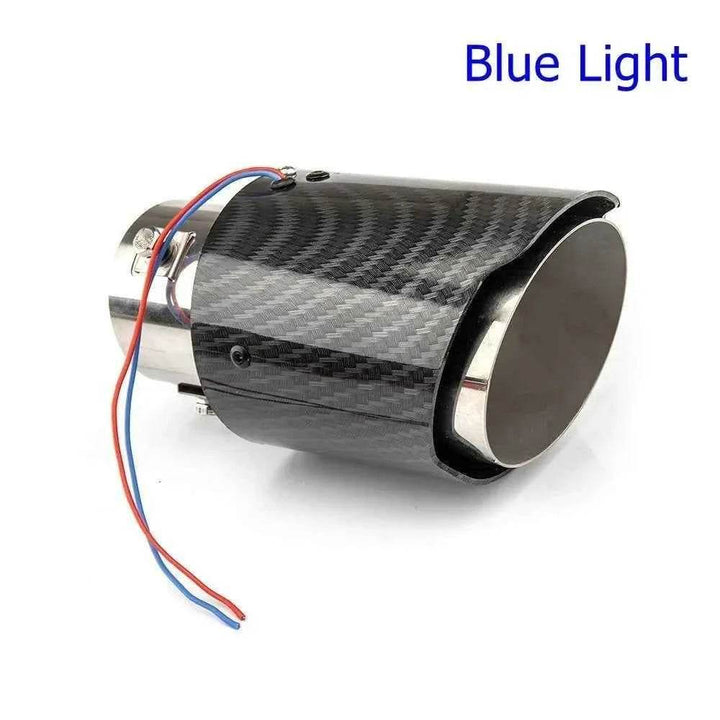Universal Car Exhaust Muffler Pipe LED Red/Blue Light Tail Tip - Carmodza.com