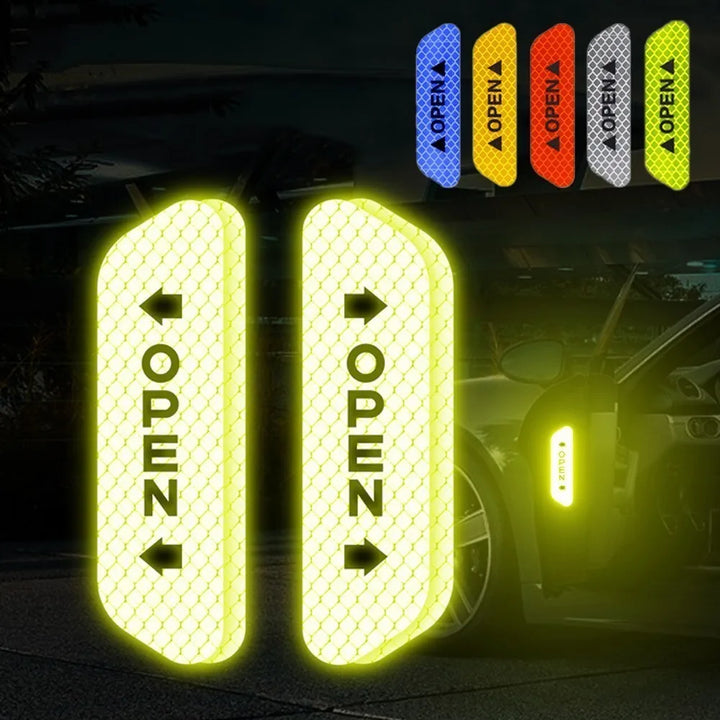 Car Door Reflective Warning Stickers | High-Visibility Safety Decals - Carmodza.com