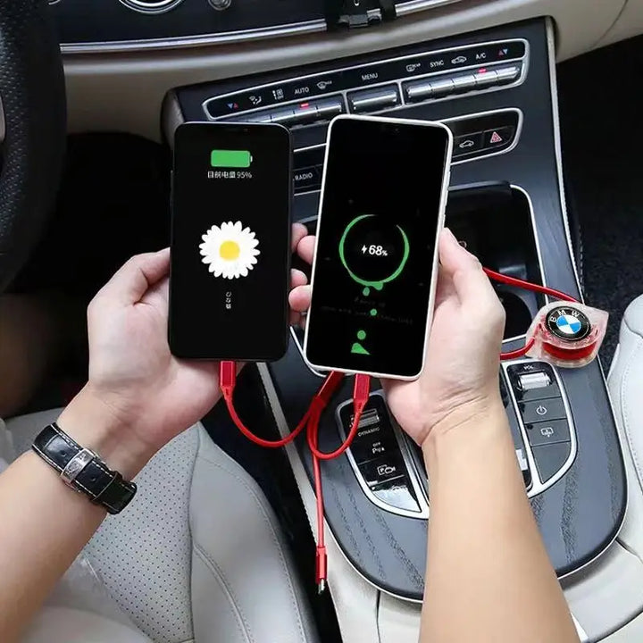 3-in-1 Retractable Car Charger | Universal Fast Charging Cable - Carmodza.com