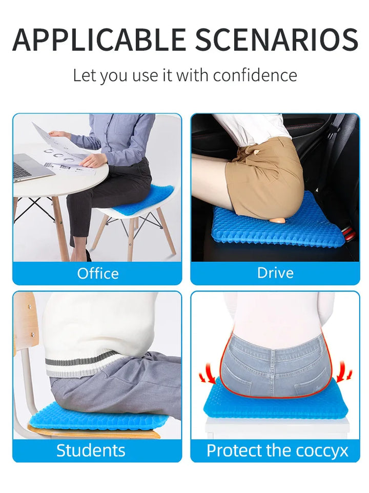 Gel Seat Cushion Car: Breathable Honeycomb Design - Carmodza.com