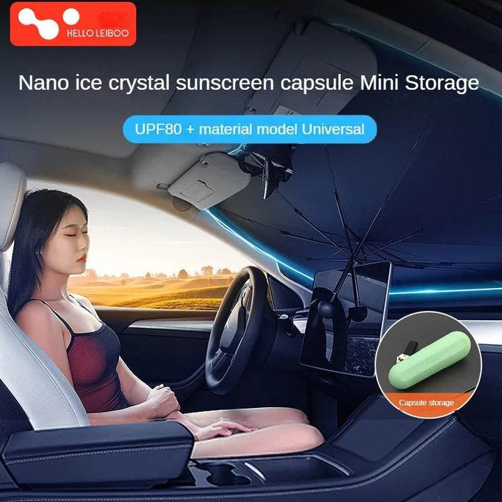 Car Windshield Umbrella Sun Shade | Foldable UV Blocker - Carmodza.com