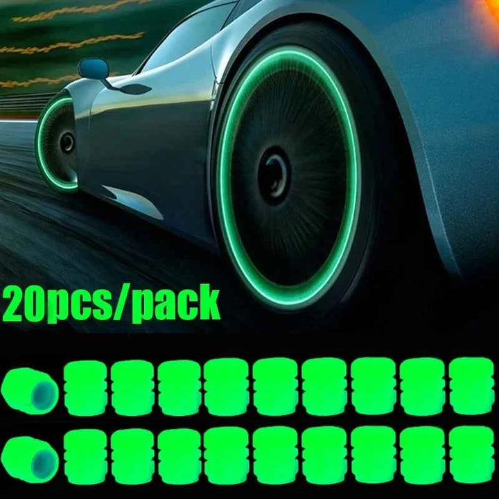 Luminous Car Tire Valve Caps | Universal Glow-in-the-Dark
